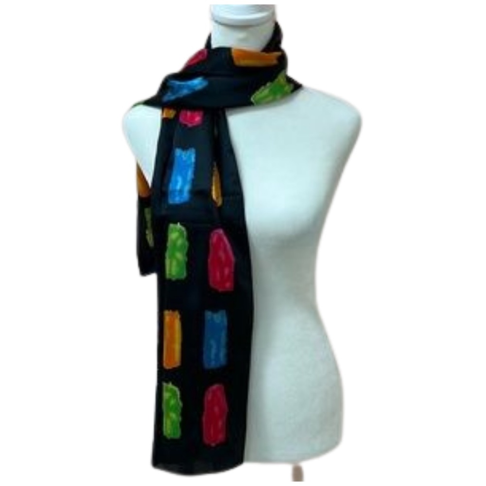 ECHO 100% silk scarf 11 1/2”x 53” Multicolor